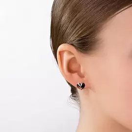 Серьги пусеты 00-62-0407-00 золото Сердце_1