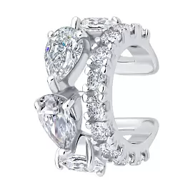 Серьги кафф 94170372 серебро_0