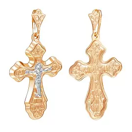 Крест христианский 03-2782 золото Пустотелая_0