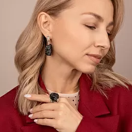 Серьги подвесные 4145с  серебро_2