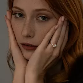 Кольцо один камень 93011079 серебро_2
