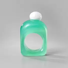 Кольцо 00-00000109 зел без пробы Конфета_1