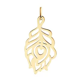 Подвеска 036692 золото перо_0