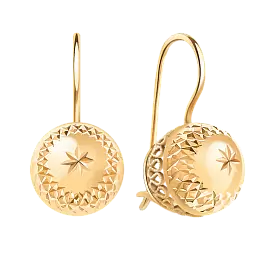 Серьги 2007а-4 золото Шар_0