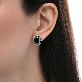 Серьги пусеты SW000095R-027E1 ювелирный сплав_1