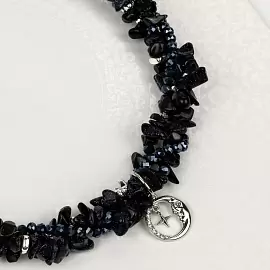 Колье т100  ювелирный сплав Ночные искры_1