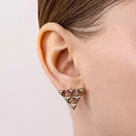 Серьги 04-52-1167-00 золото Треугольник_1