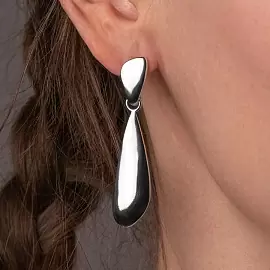 Серьги подвесные СЛ055-06 серебро_1