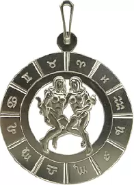 Подвеска знак зодиака 3147н серебро Близнецы