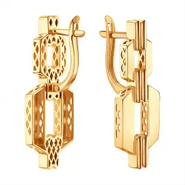 Серьги подвесные Т10002Г264 золото_1