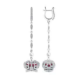 Серьги подвесные 92025323 серебро_0