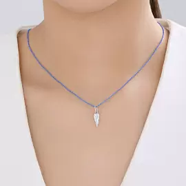 Колье 94071340 серебро перо_1