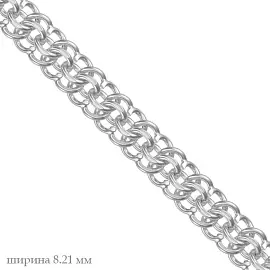 Браслет классический НБ22-052Ю-3 d1.20 серебро Полновесный_1