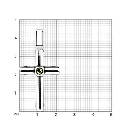 Крест декоративный 95-130-02273-1 серебро_2