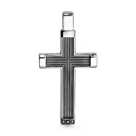 Крест декоративный 03-3166.00ЧБ-17 серебро бриллиант_0