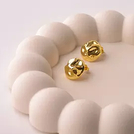 Серьги пусеты E1268-G серебро_2