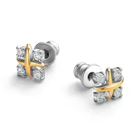 Серьги пусеты 02-4217.00КЦ-18 серебро Тиффани Х_1