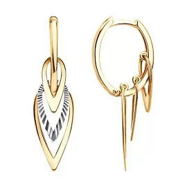 Серьги подвесные 0200875 золото_0