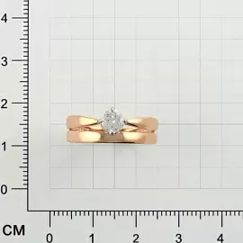 Кольцо 1 камень КольцоКЛ-38.19.0.бцФ.з585 золото_1