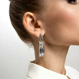 Серьги подвесные ER031059NIN-L серебро_1