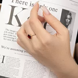 Кольцо один камень К-0259 гр золото_1