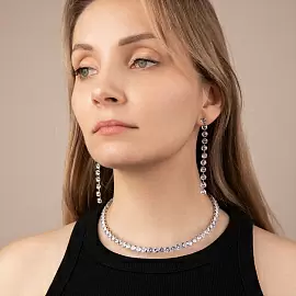 Серьги подвесные 321110149 ювелирный сплав_2