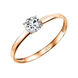 Кольцо один камень КольцоКЛ-64.17.5.бцФ.з585 золото_0