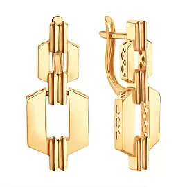 Серьги подвесные Т10002Г264 золото_0