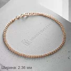 Браслет классический НБ12-200ПГ d0.40 золото Пустотелый_3
