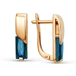 Серьги один камень 009642-1330 золото_0