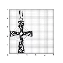 Крест декоративный 95120110 серебро Полновесный_2