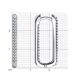 Серьги дорожка 94025942 серебро Дорожка_1