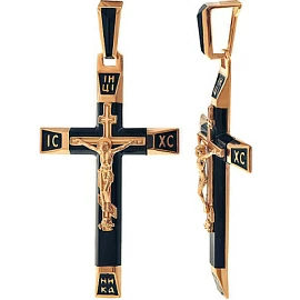 Крест христианский 80155Агат золото
