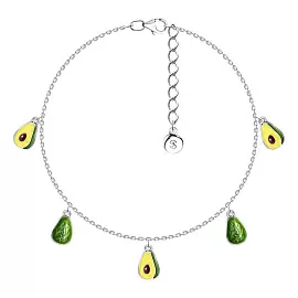 Браслет 94050706 серебро Авокадо_0