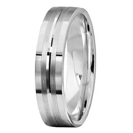 Кольцо обручальное КМ905 серебро
