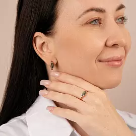 Кольцо один камень К-0011 кв золото_1