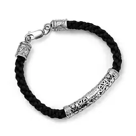 Браслет текстильный 05-5325.0000-00 серебро Спаси и сохрани_0