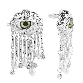 Серьги подвесные 504104710 ювелирный сплав Глаза_0
