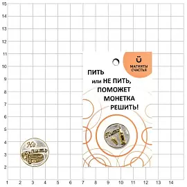 Сувенир МЛ904-77 серебро Пить или не пить_3