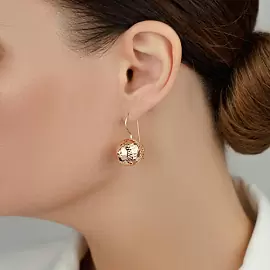 Серьги 2007а-4 золото Шар_1