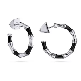 Серьги конго BS050400RB-00E ювелирный сплав бамбук_0