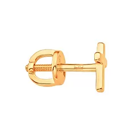 Серьги пусета одиночная С10017944 золото Крест_1