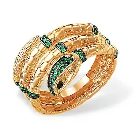 Кольцо К19214424 золото Булгари Змея_0