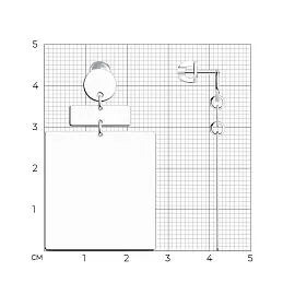 Серьги подвесные 94025547 серебро Квадрат_2