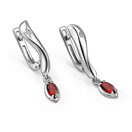 Серьги подвесные 02-5025.БРГР-00 серебро_1
