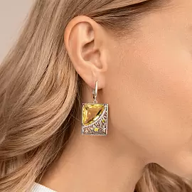 Серьги подвесные 3108с серебро_1