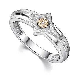 Кольцо один камень 01-4396.000Б-00 серебро_0