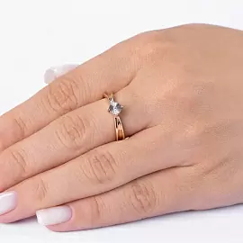 Кольцо один камень 08-51-0103-00 золото_1