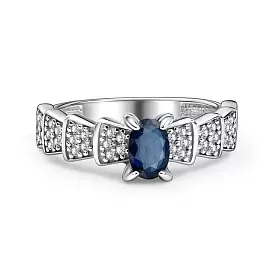 Кольцо один камень 01-5186.000С-00 серебро_1