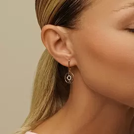 Серьги подвесные 2081803 золото Тиффани цифры_1